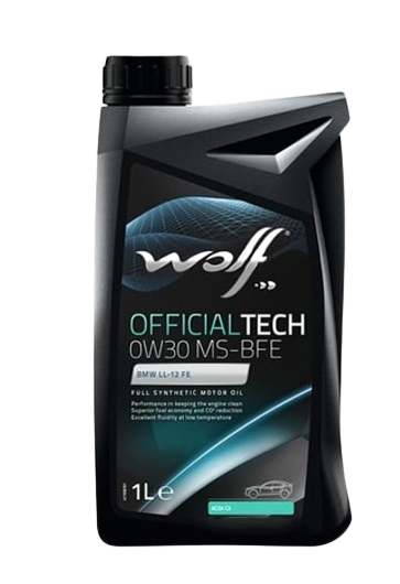 Моторное масло Wolf OfficialTech 0W-30 MS-BFE, 1л